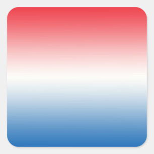 Adesivo Quadrado Sombreado Branco Vermelho e Azul