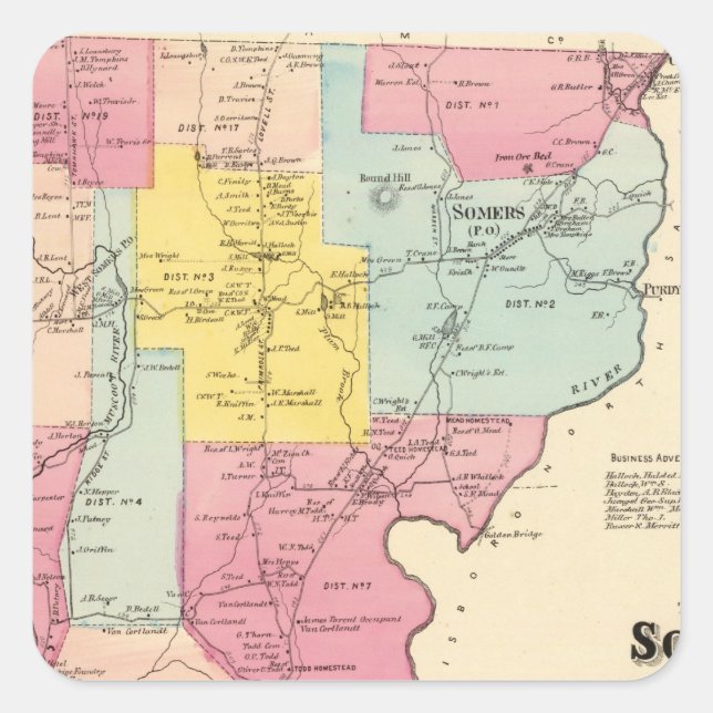 Adesivo Quadrado Somers, Cidade (Frente)