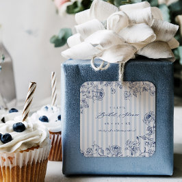 Adesivo Quadrado Something Blue Favor Stickers Bridal Shower Labels