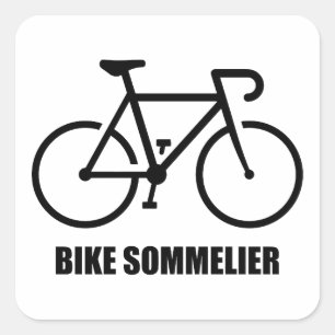 Adesivo Quadrado Sommelier de Bicicletas