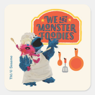 Adesivo Quadrado Somos os Monster Foodies