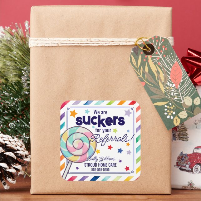 Adesivo Quadrado Somos um Sucker para os vossos Referenciais - Loll (Feriado)