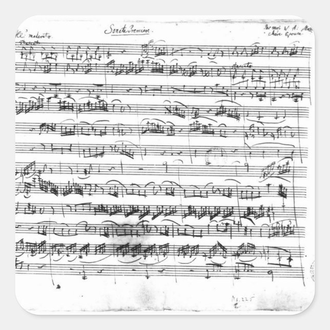 Adesivo Quadrado Sonato Premiere para violino e cravo (Frente)