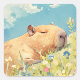Adesivo Quadrado Soneca do Capivara