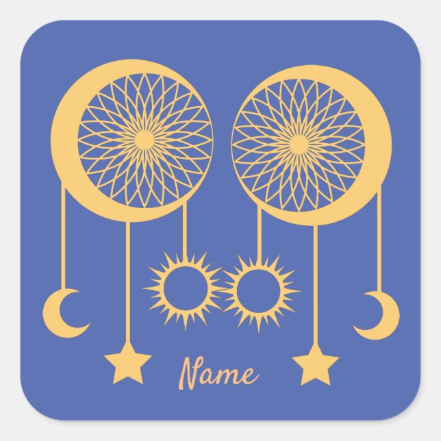 Adesivo Quadrado Sonho Boêmiano Catcher Thunder_Cove (Frente)