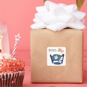 Adesivo Quadrado Sonho de granizo dormindo em Primavera