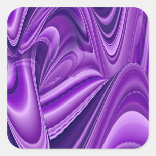 Adesivo Quadrado Sonhos de Arco-Íris de Flor Roxo