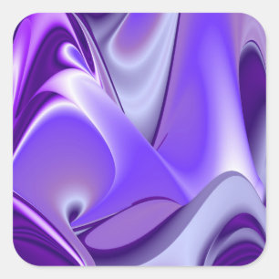 Adesivo Quadrado Sonhos de Arco-Íris de Flor Roxo