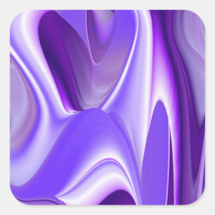 Adesivo Quadrado Sonhos de Arco-Íris de Flor Roxo