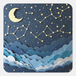 Adesivo Quadrado Sonhos de Cafeína: Palitos de Arte do Café