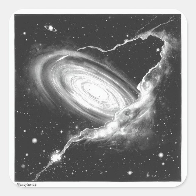 Adesivo Quadrado Sonhos de Tinta Celestial (Frente)