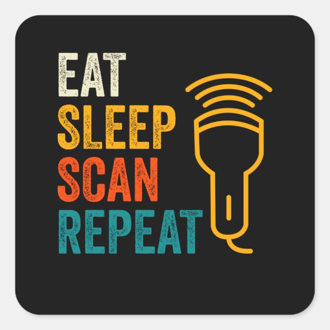 Adesivo Quadrado Sonografia Sonográfica (Frente)