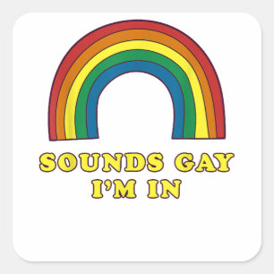 Adesivo Quadrado Sons Gay, estou na cópia
