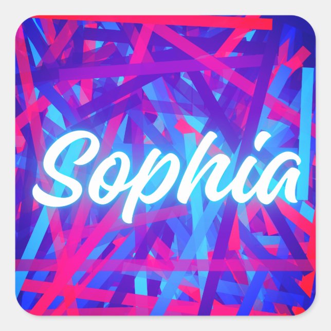 Adesivo Quadrado Sophia – Classic Wisdom Name Concept (Frente)