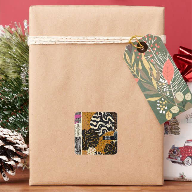 Adesivo Quadrado Sophisticated Luxury African Asian Caribbean (Feriado)