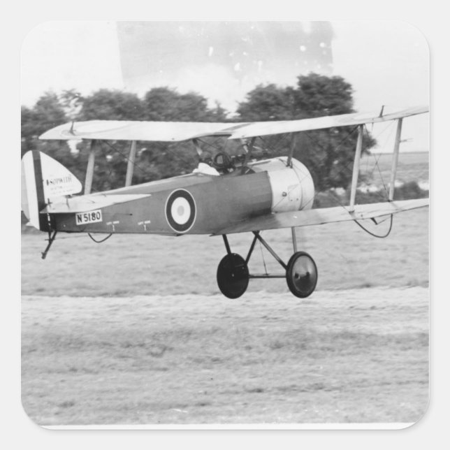 Adesivo Quadrado Sopwith Aircraft decolando (Frente)