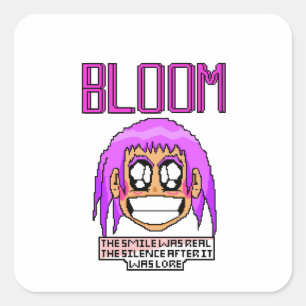 Adesivo Quadrado Sorriso de Zoe — Arte de Emoção com Pixel artesana