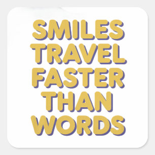 Adesivo Quadrado Sorriso Viagem mais rápido