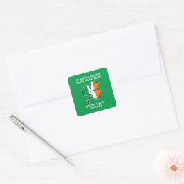 Adesivo Quadrado Sortudo o suficiente para ser irlandês