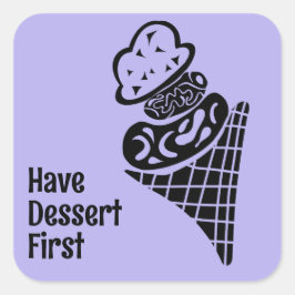 Adesivo Quadrado Sorvete