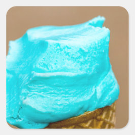 Adesivo Quadrado Sorvete com macro waffle