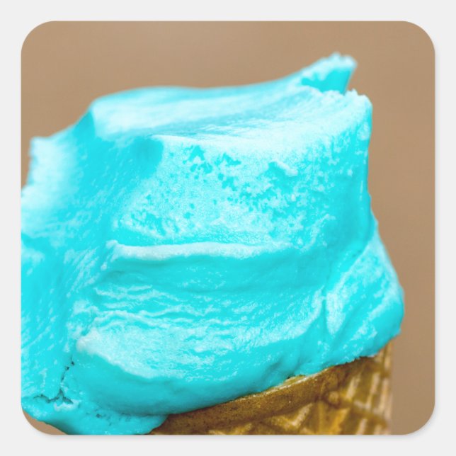 Adesivo Quadrado Sorvete com macro waffle (Frente)