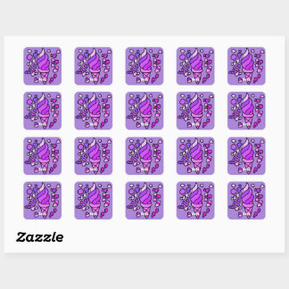 Adesivo Quadrado Sorvete minimalista personalizado