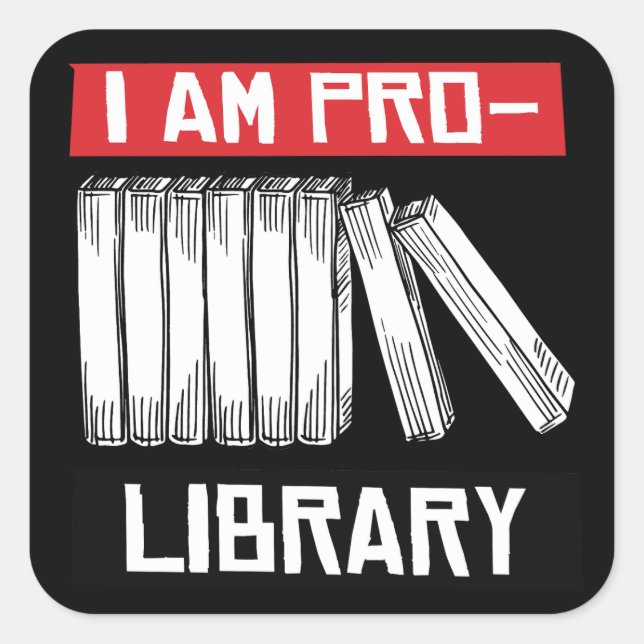 Adesivo Quadrado Sou a biblioteca pro (Frente)