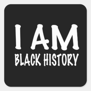 Adesivo Quadrado Sou História Negra