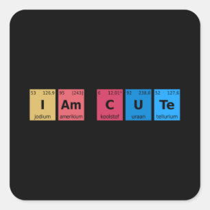 Adesivo Quadrado Sou Mesa Periódica