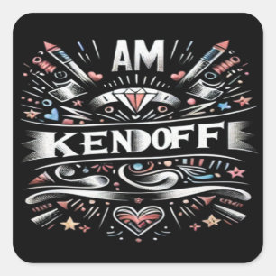 Adesivo Quadrado Sou O Kenoff.