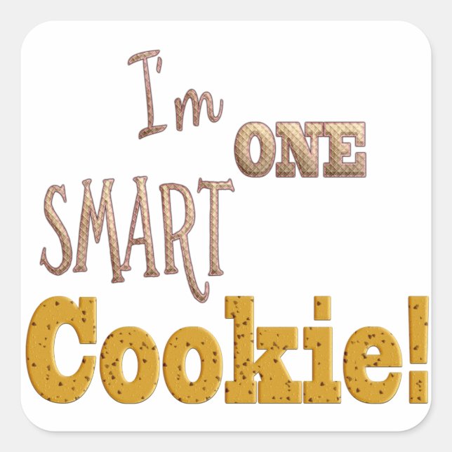 Adesivo Quadrado Sou um Smart Cookie Stickers (Frente)