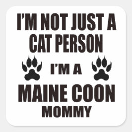 Adesivo Quadrado Sou uma Mamãe Maine Coon