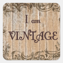 Adesivo Quadrado Sou Vintage