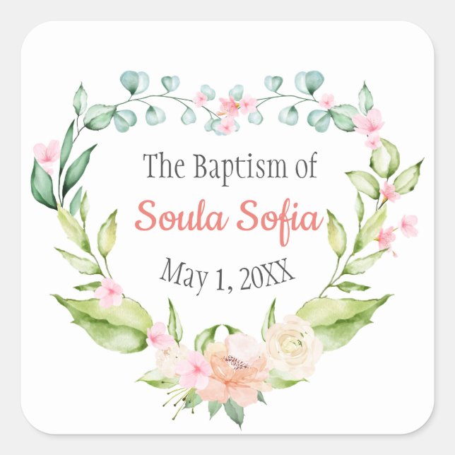 Adesivo Quadrado Soula Baptism Sticker (Frente)
