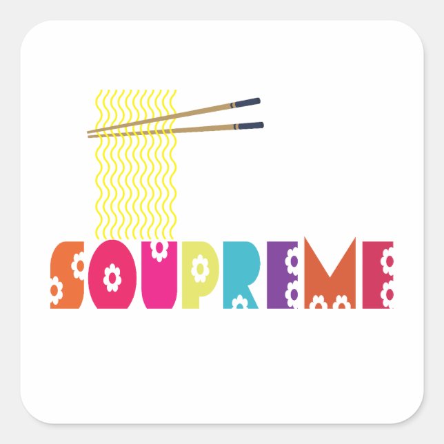 Adesivo Quadrado Soupreme (Frente)
