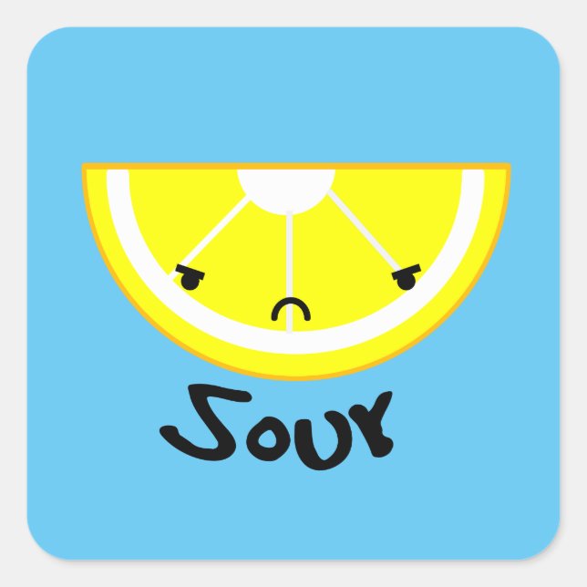 Adesivo Quadrado Sour Lemon Sticker (Frente)