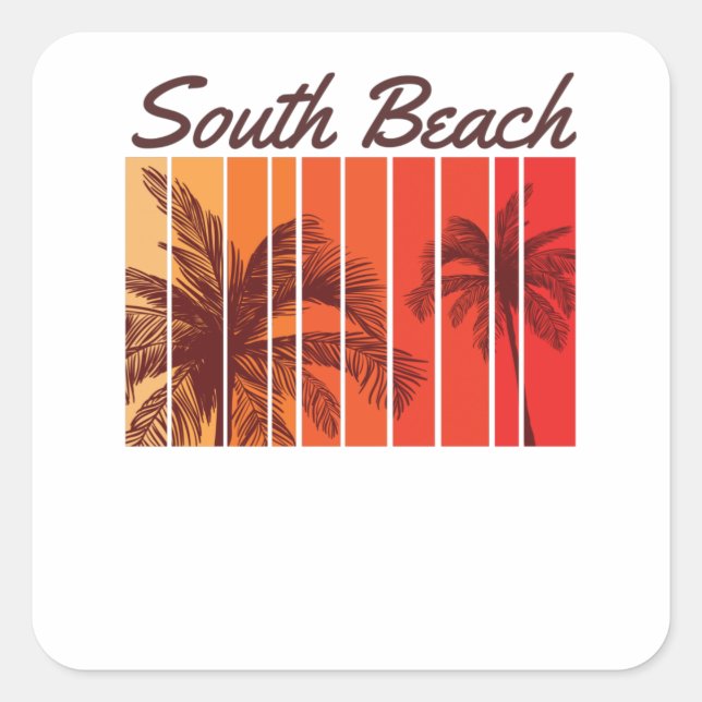 Adesivo Quadrado South Beach (Frente)