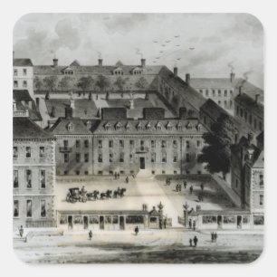 Adesivo Quadrado South Front of Leicester House, c.1720