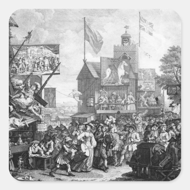 Adesivo Quadrado Southwark Fair, 1733 (Frente)