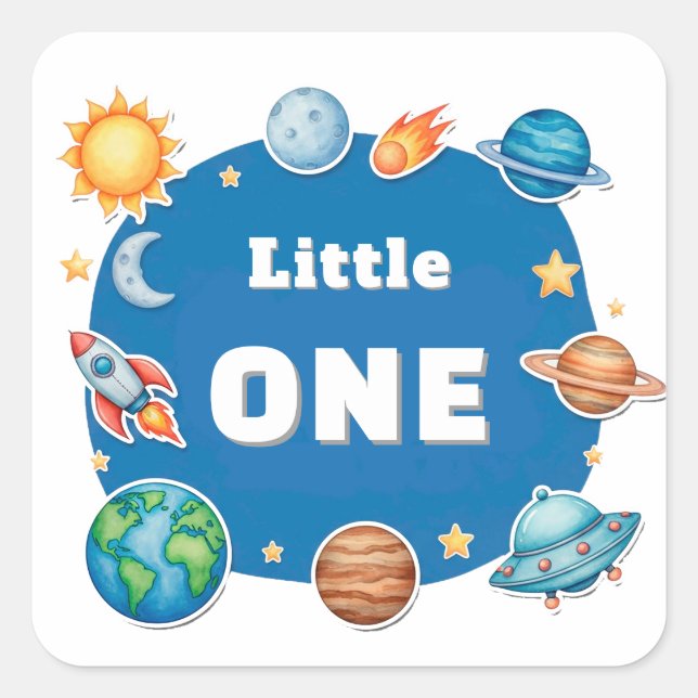 Adesivo Quadrado Space Circle Clipart Set (Frente)