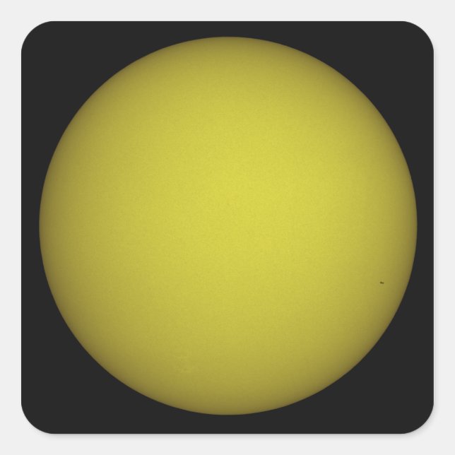 Adesivo Quadrado Space Shuttle Atlantis é vista na silhueta (Frente)