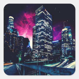 Adesivo Quadrado Spacey Los Angeles