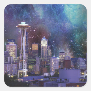 Adesivo Quadrado Spacey Seattle