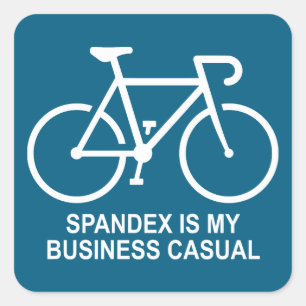 Adesivo Quadrado Spandex é meu Casual de Negócios de Ciclismo
