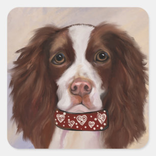 ADESIVO QUADRADO SPANIEL DE MOLAS INGLÊS    