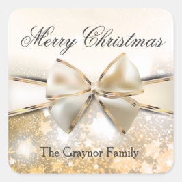 Adesivo Quadrado Sparkle de Estrelas de Natal