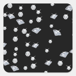 Adesivo Quadrado Sparkle Diamantes