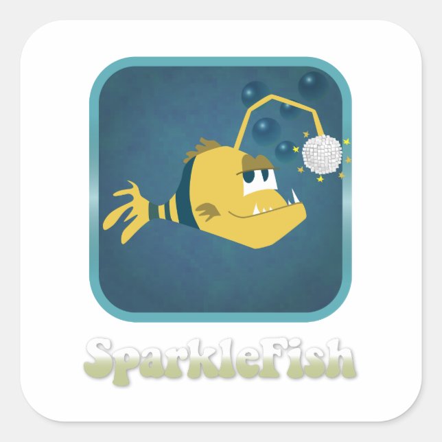 Adesivo Quadrado SparkleFish Sticker (Frente)