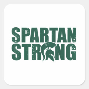 Adesivo Quadrado Spartan Strong, treino de exercícios